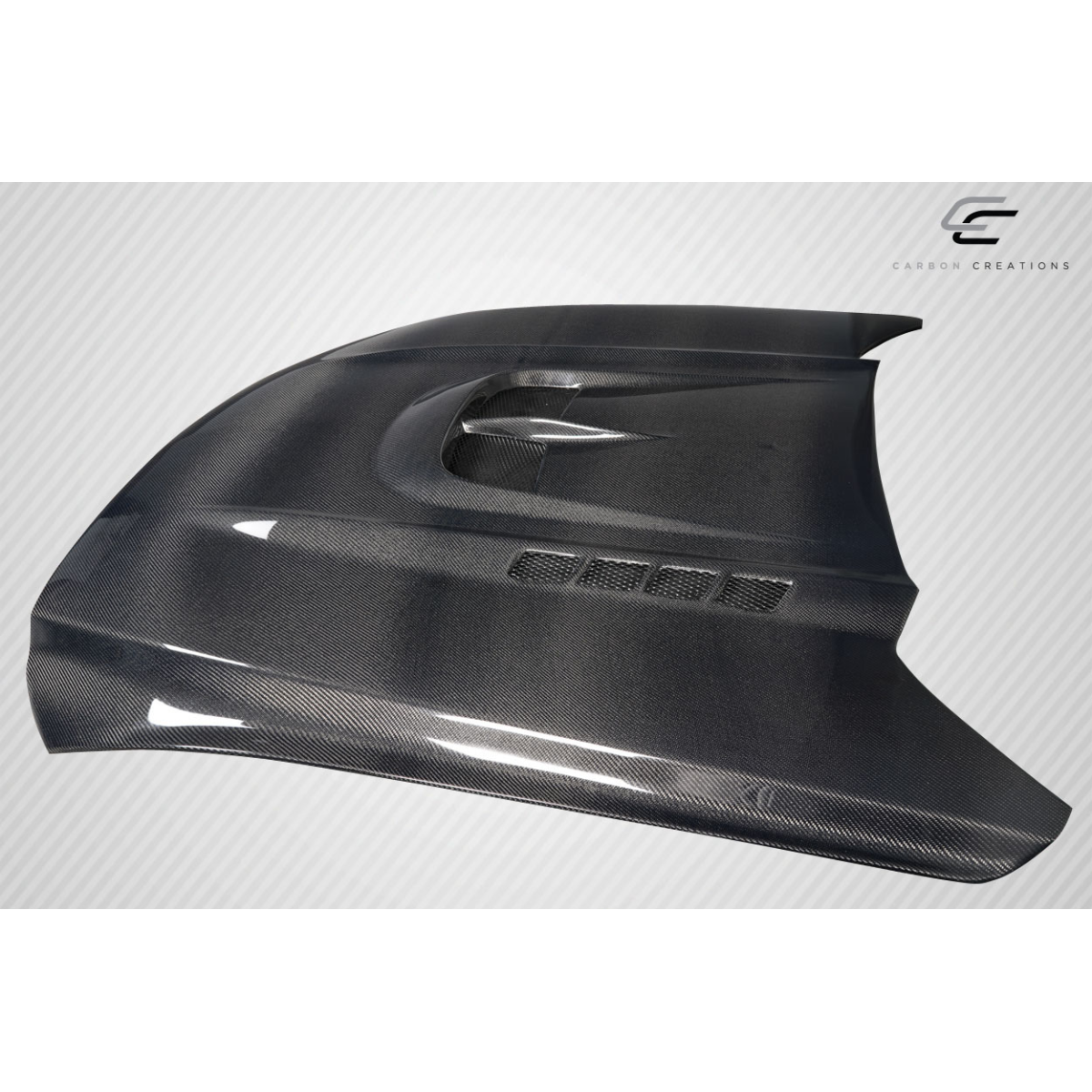 Modify your Ford Mustang 2015 with our Exterior/Hoods - Angled view showing the hoods surface details