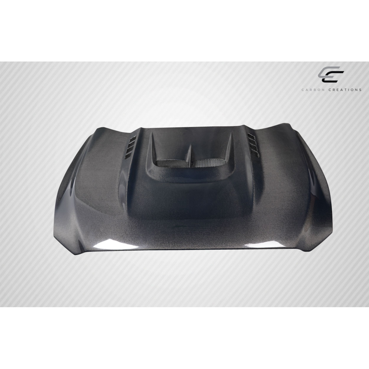 Modify your Ford Mustang 2015 with our Exterior/Hoods - Viewed from a top angle showing the hood design