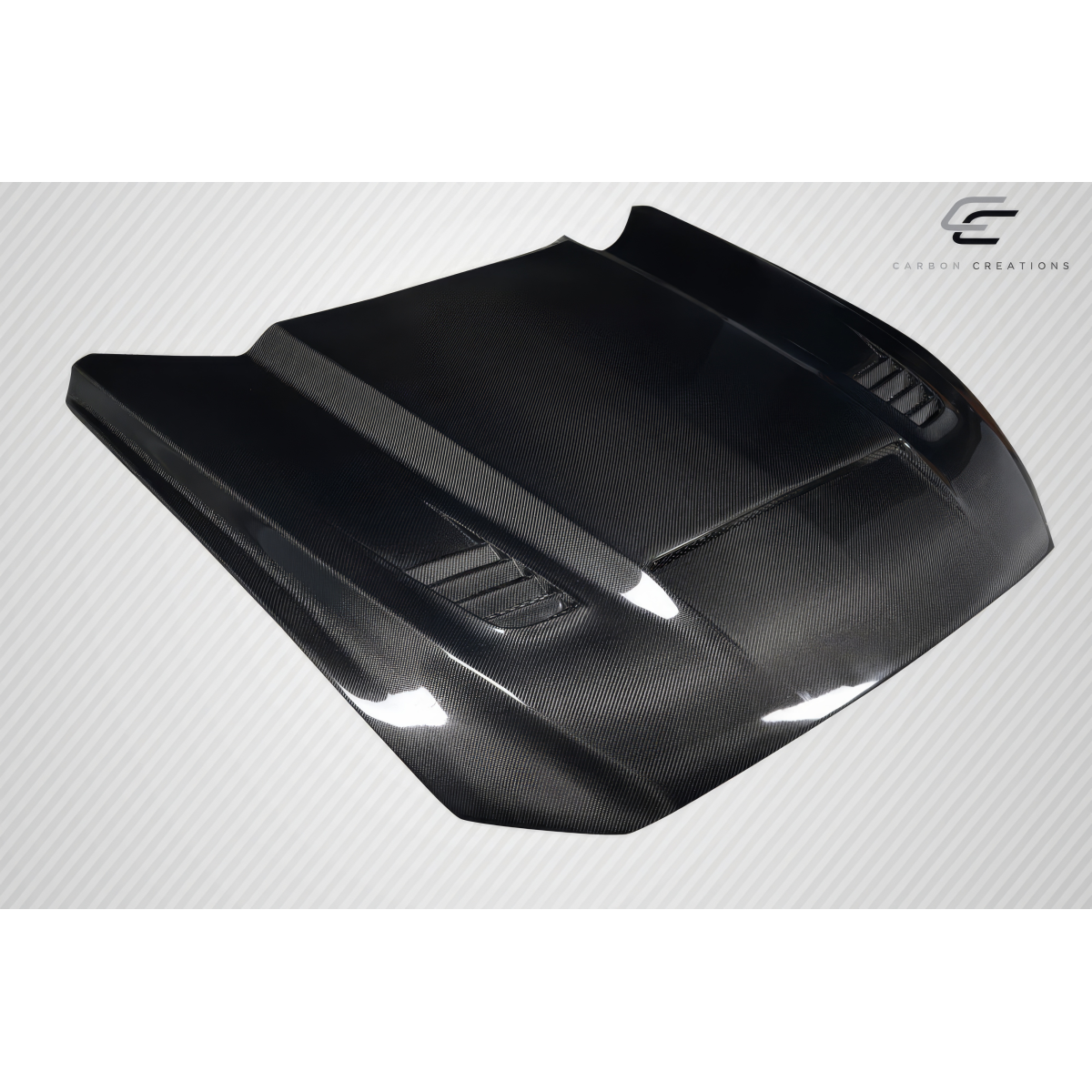 Modify your Ford Mustang 2015 with our Exterior/Hoods - Part is viewed from a top down angle