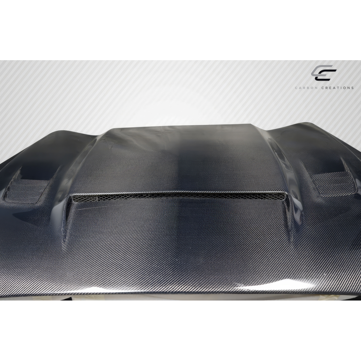 Modify your Ford Mustang 2015 with our Exterior/Hoods - Showing the hood from a top perspective