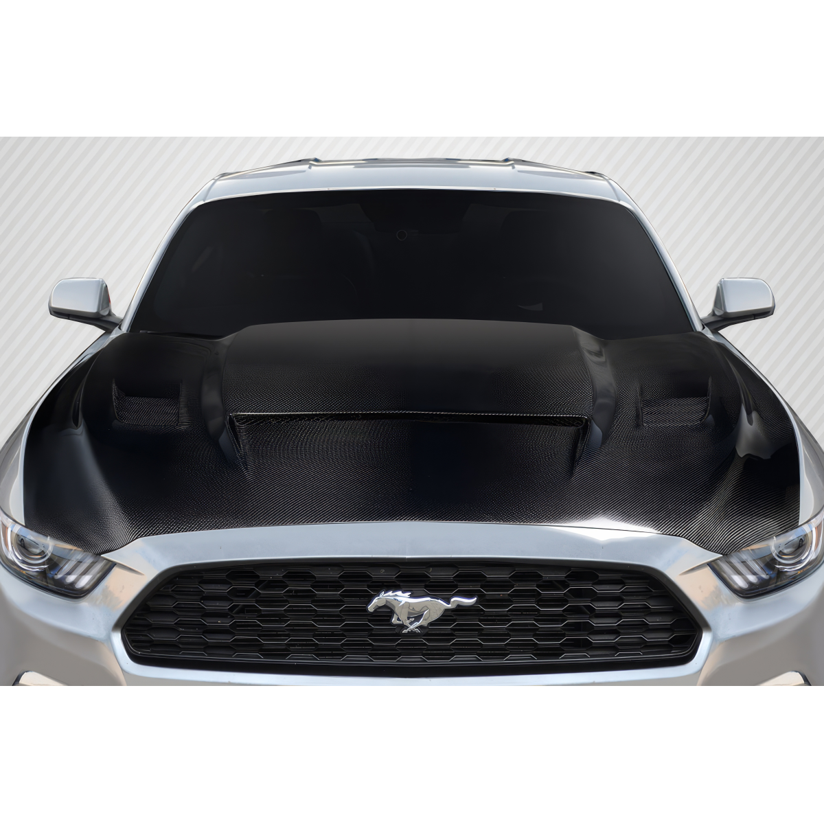 Modify your Ford Mustang 2015 with our Exterior/Hoods - Top down view of hood part