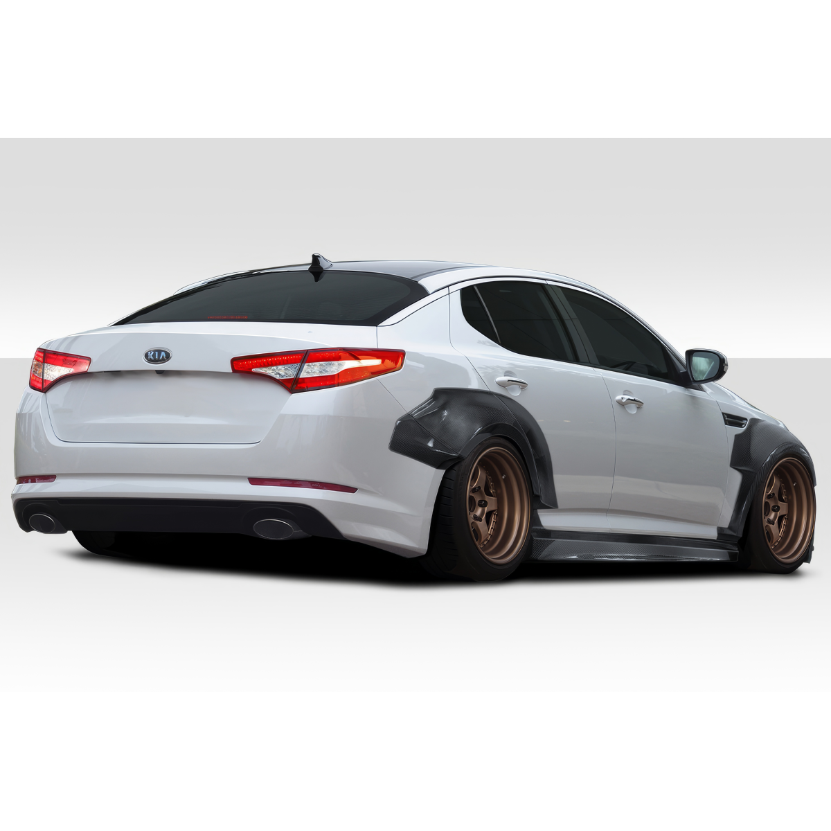 Modify your KIA Optima 2011 with our Exterior/Complete Body Kits - Rear three quarter angle view of the vehicle