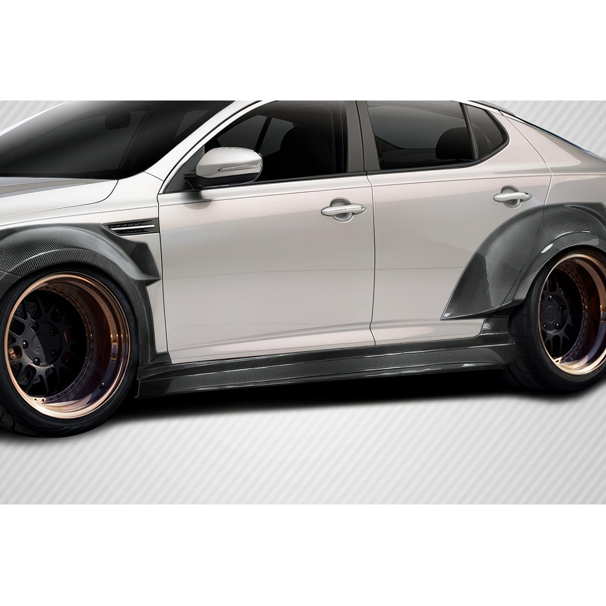 Modify your KIA Optima 2011 with our Exterior/Complete Body Kits - The image shows the side view of the vehicle