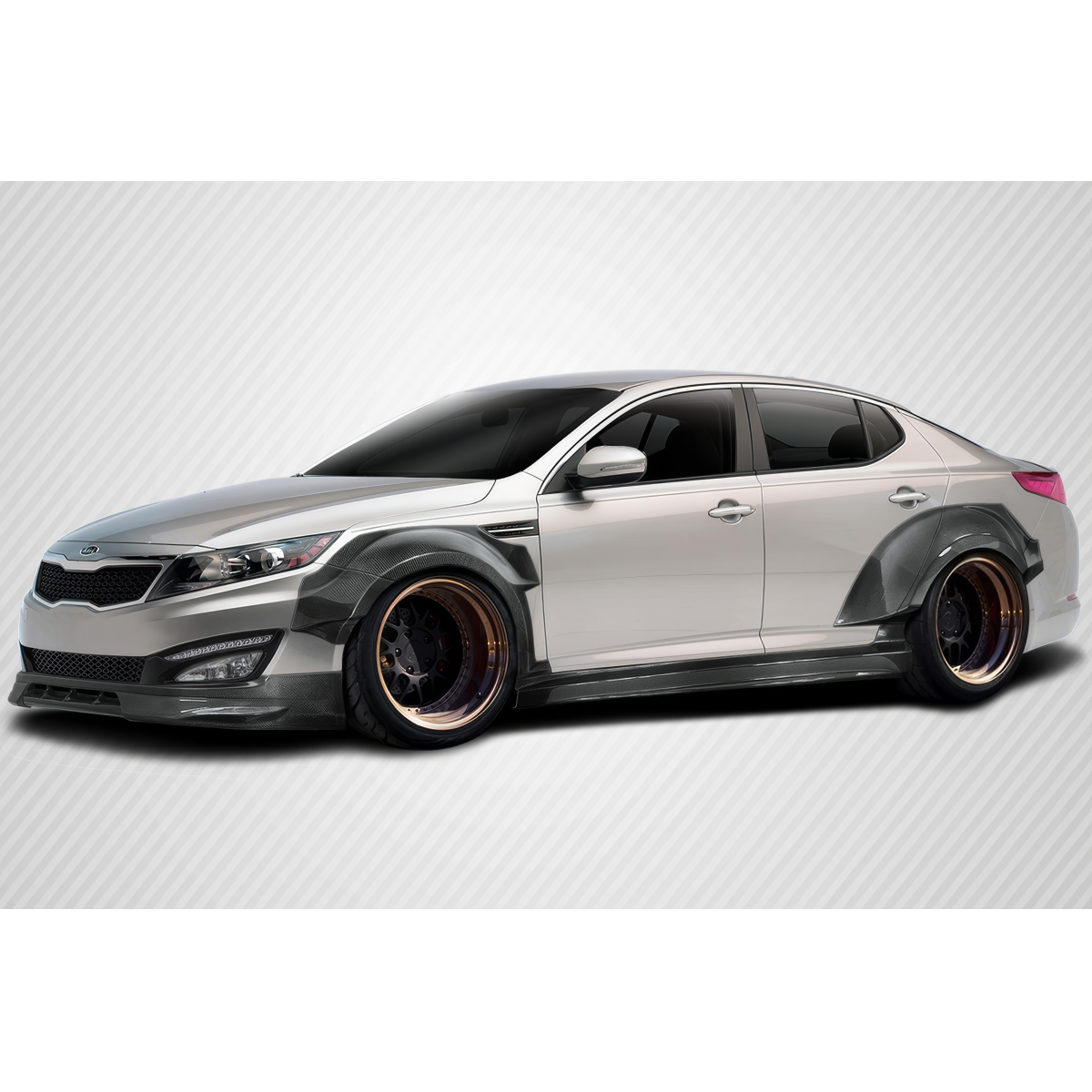 Modify your KIA Optima 2011 with our Exterior/Complete Body Kits - Three quarter front view of the car