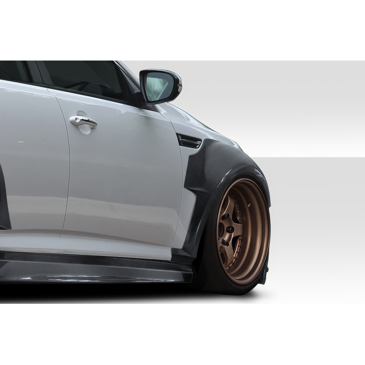 Modify your KIA Optima 2011 with our Exterior/Complete Body Kits - The angle is a close-up side view