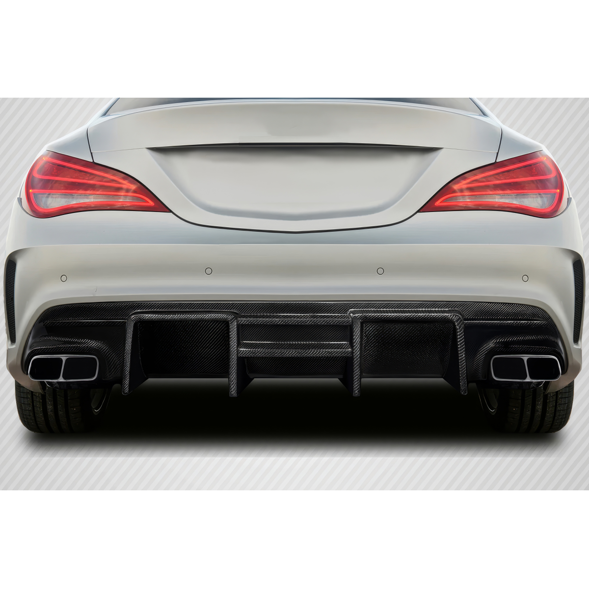 Modify your Mercedes-Benz CLA250 2014 with our Exterior/Diffusers - View from the back at a low angle