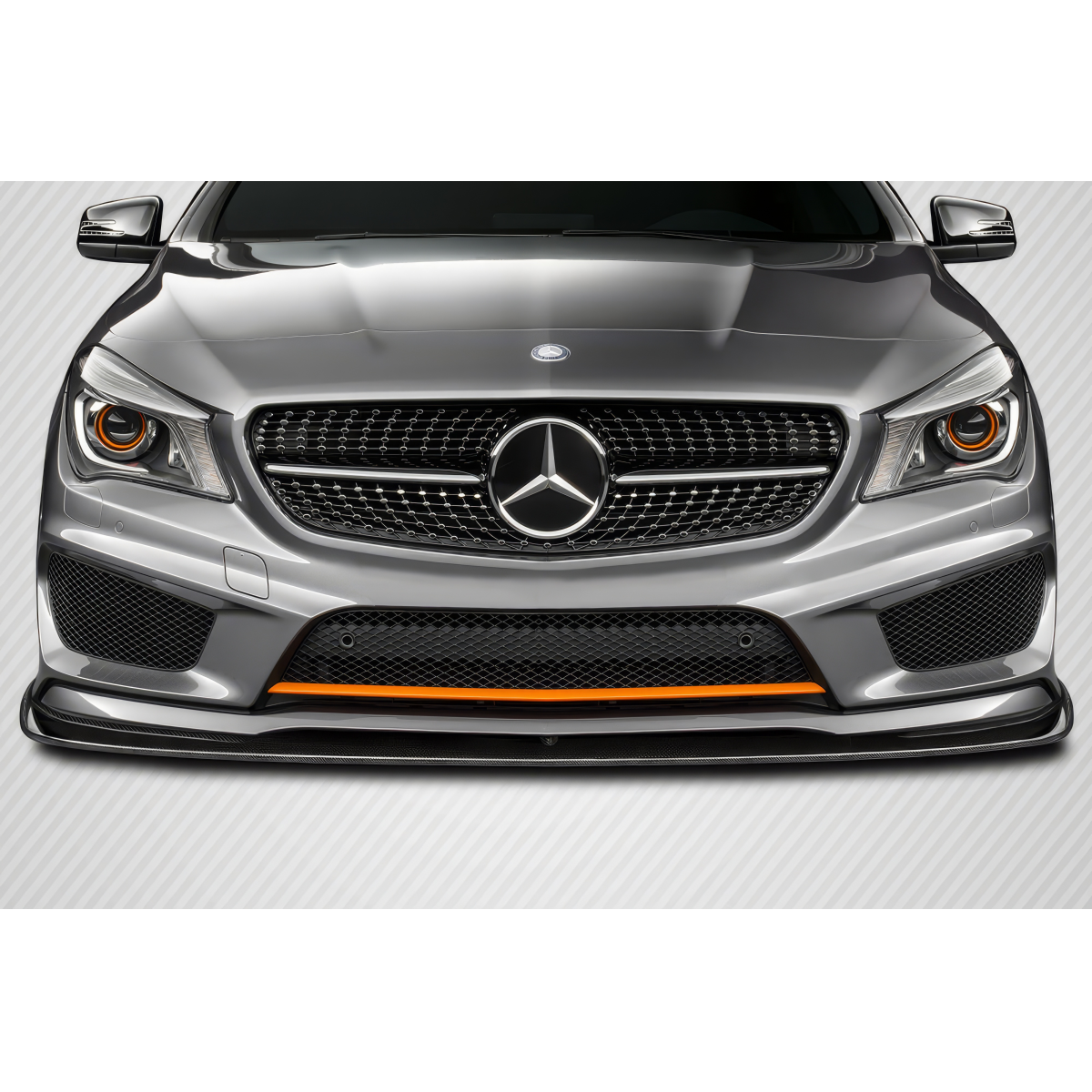 Modify your Mercedes-Benz CLA250 2014 with our Exterior/Front Bumpers or Lips - Front view angle of the Mercedes CLA250