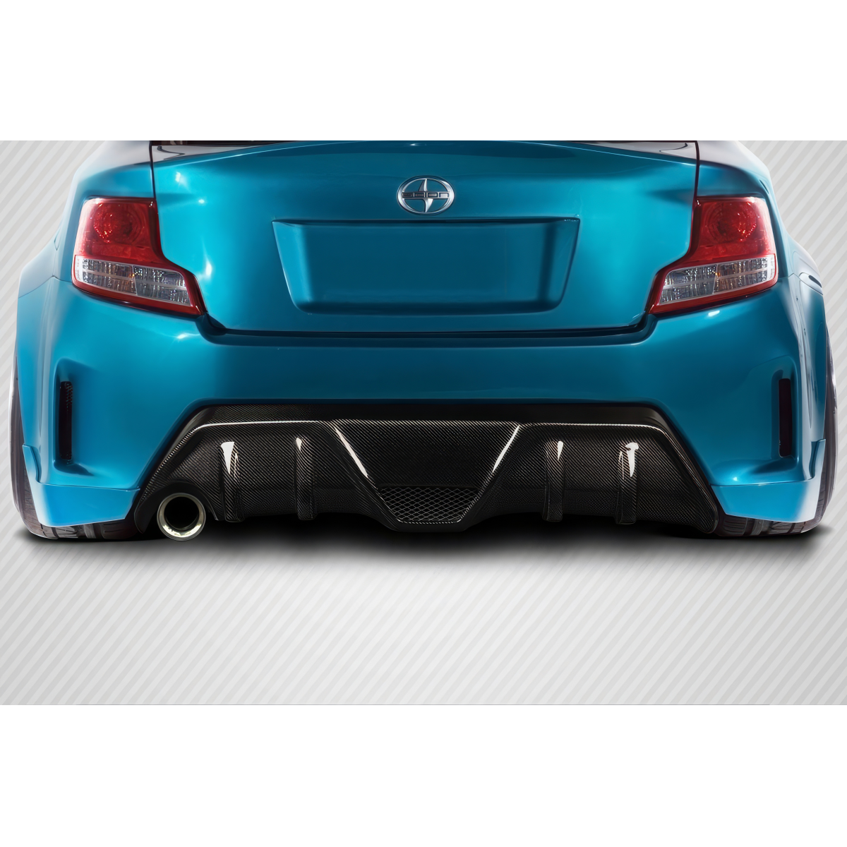 Modify your Scion tC 2014 with our Exterior/Diffusers - The image shows the part from a straight rear view
