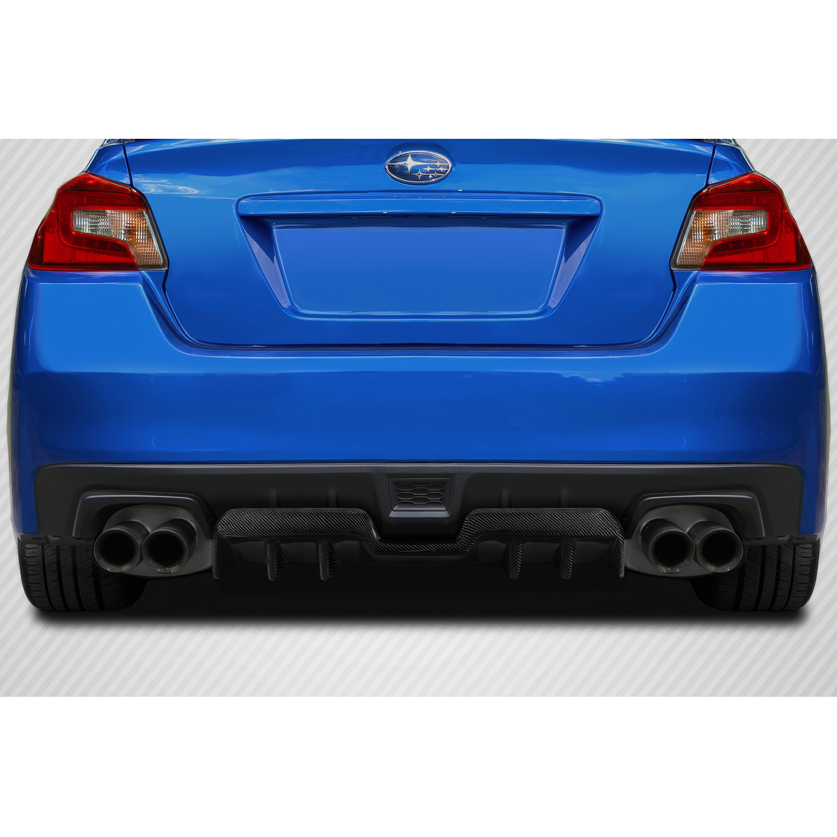 Modify your Subaru Impreza 2015 with our Exterior/Diffusers - View is from the rear at a straight angle