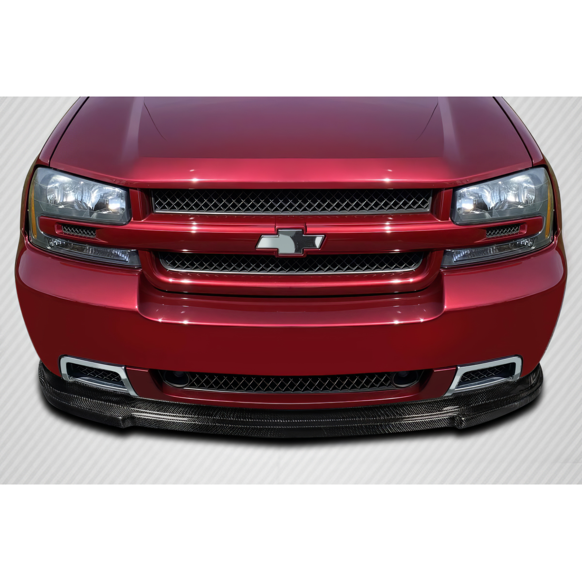 Modify your Chevrolet Trailblazer 2002 with our Exterior/Front Bumpers or Lips - Front view showing angle of the front lip spoiler