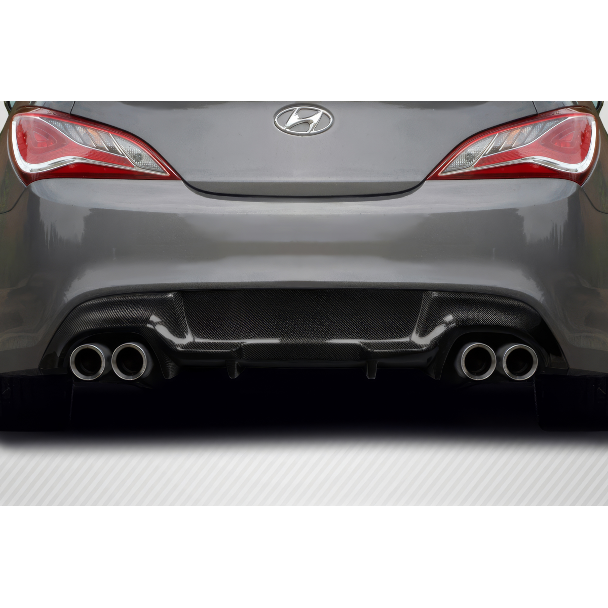 Modify your Genesis G70 2010 with our Exterior/Diffusers - Rear view at a straight angle showing diffuser