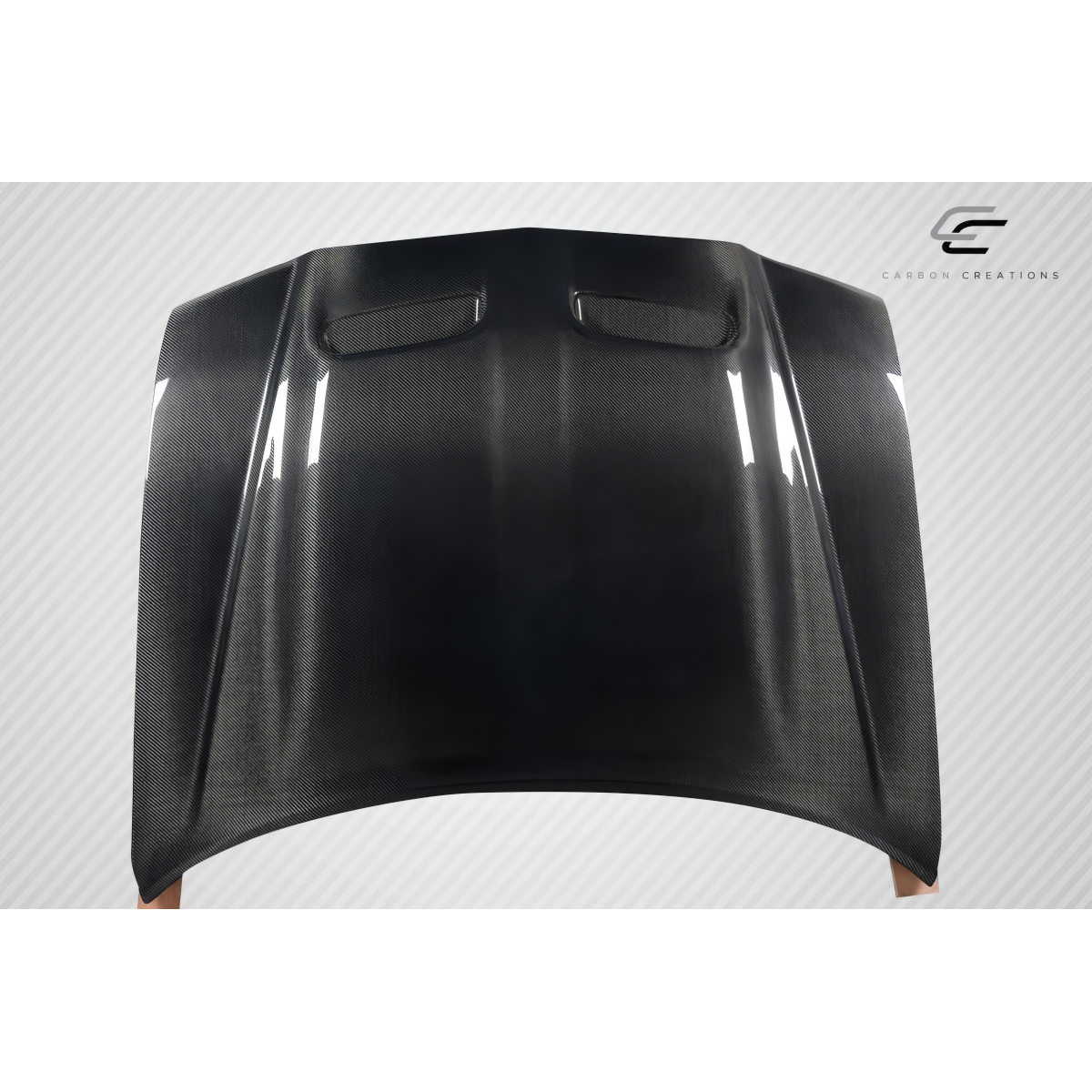 Modify your Dodge Charger 2011 with our Exterior/Hoods - Front view of hood slightly angled forward