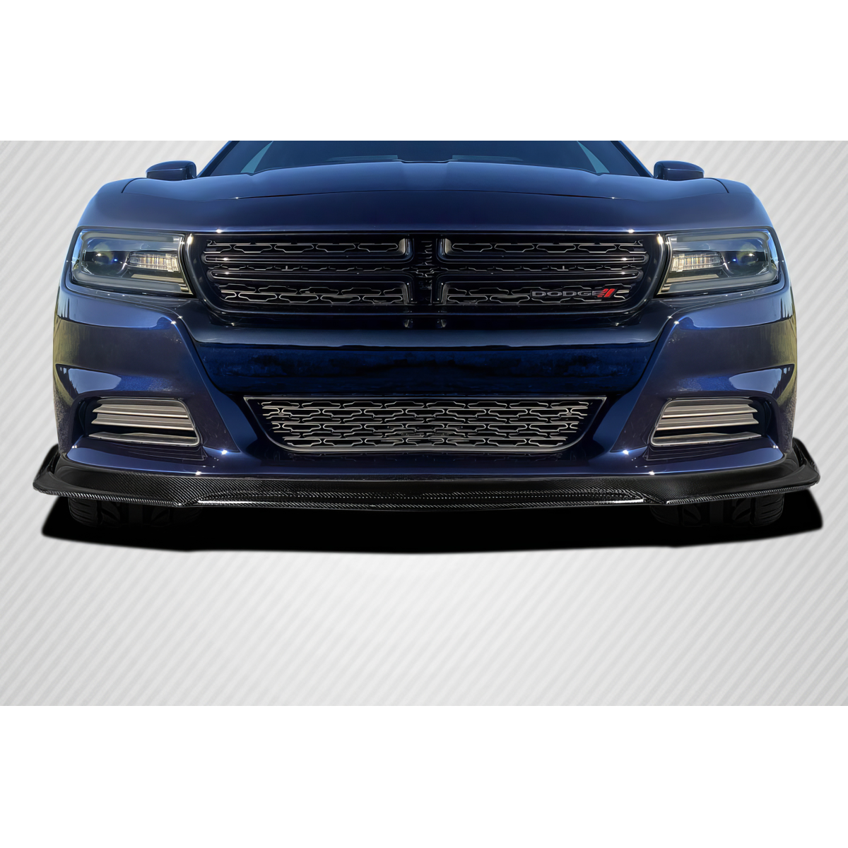 Modify your Dodge Charger 2015 with our Exterior/Front Bumpers or Lips - Front view at a slightly low angle