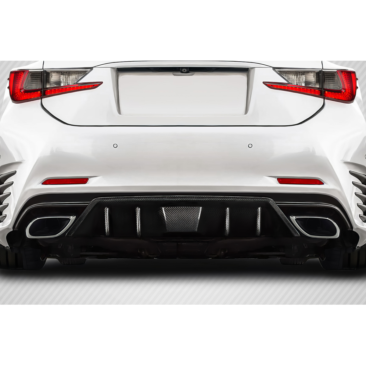 Modify your Lexus RC-F 2015 with our Exterior/Diffusers - Rear view showing diffuser at low angle