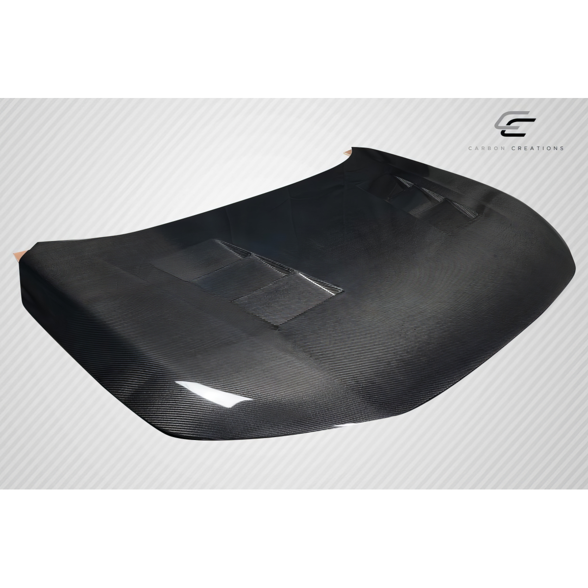 Modify your Honda Civic 2022 with our Exterior/Hoods - Top down view of carbon fiber hood at slight angle