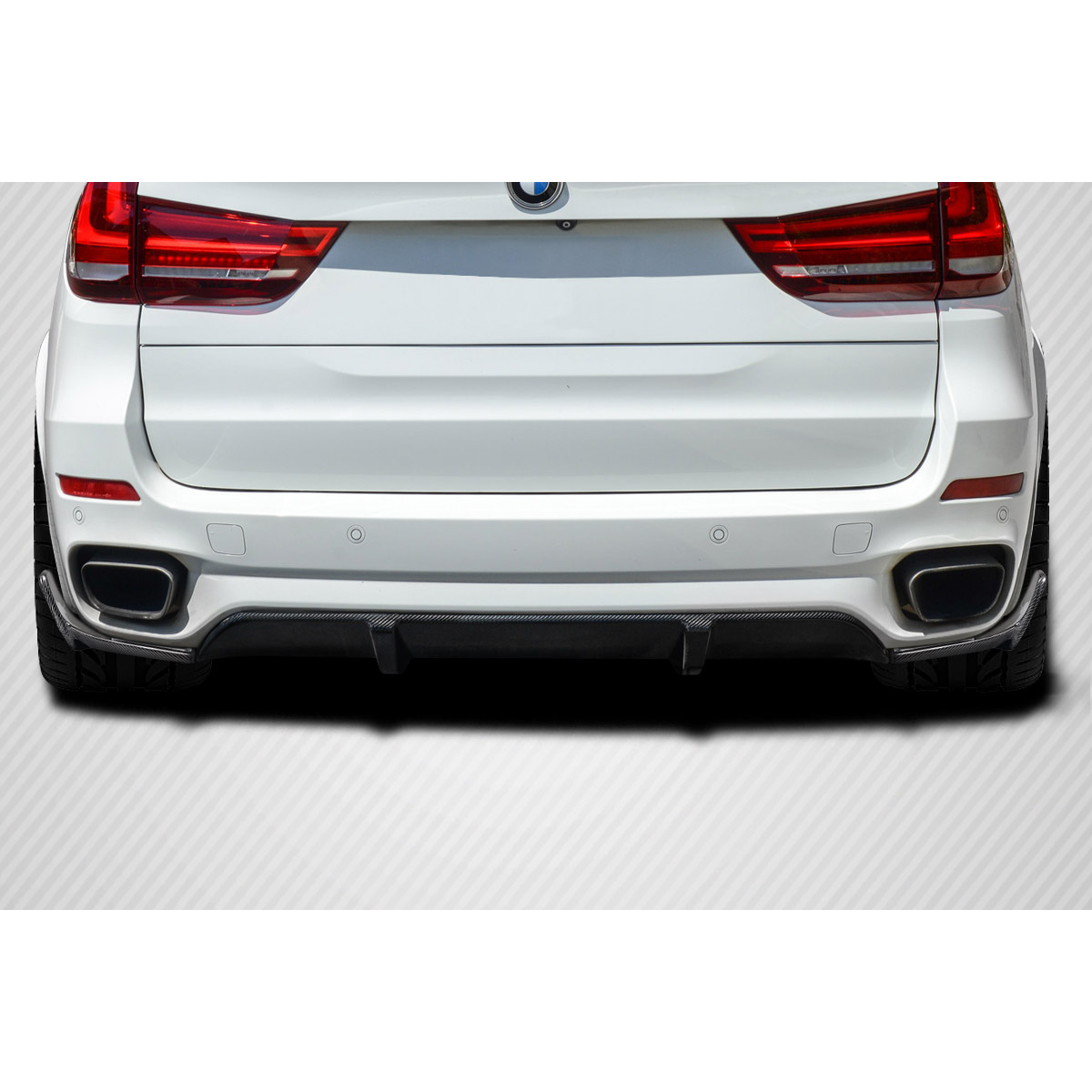 Modify your BMW 3-Series 2014 with our Exterior/Diffusers - Rear view angle of a diffuser installed