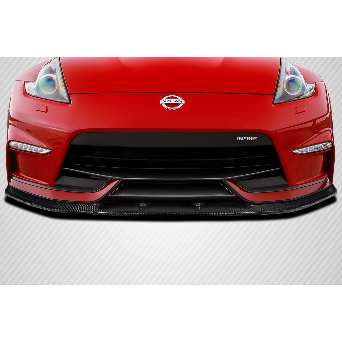 Modify your Nissan 370Z 2009 with our Exterior/Front Bumpers or Lips - Angled from below showcasing front lip design