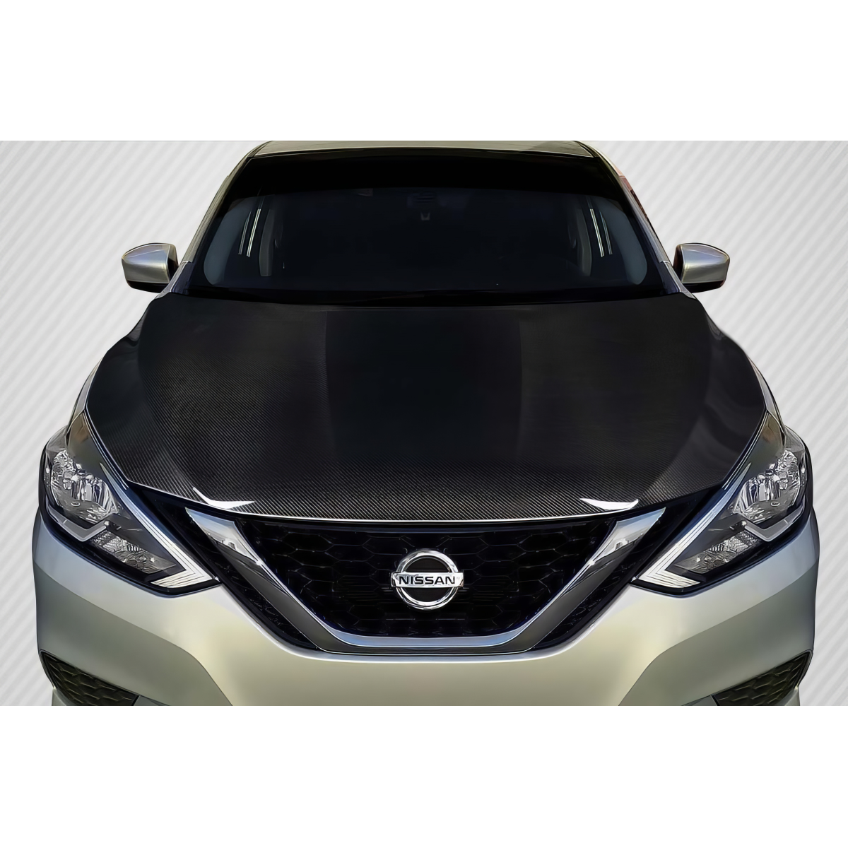 Modify your Nissan Sentra 2017 with our Exterior/Hoods - Front view of hood at a slight angle