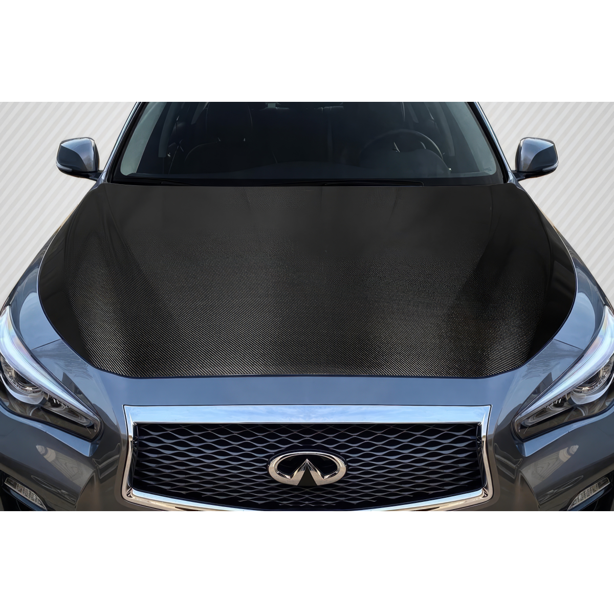 Modify your Infiniti Q50 2014 with our Exterior/Hoods - Top down view of the Infiniti Q50 hood