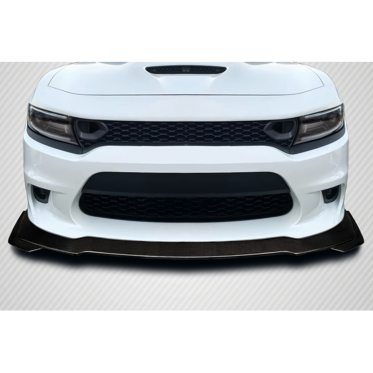 Modify your Dodge Charger 2015 with our Exterior/Front Bumpers or Lips - Front view of the front lip spoiler