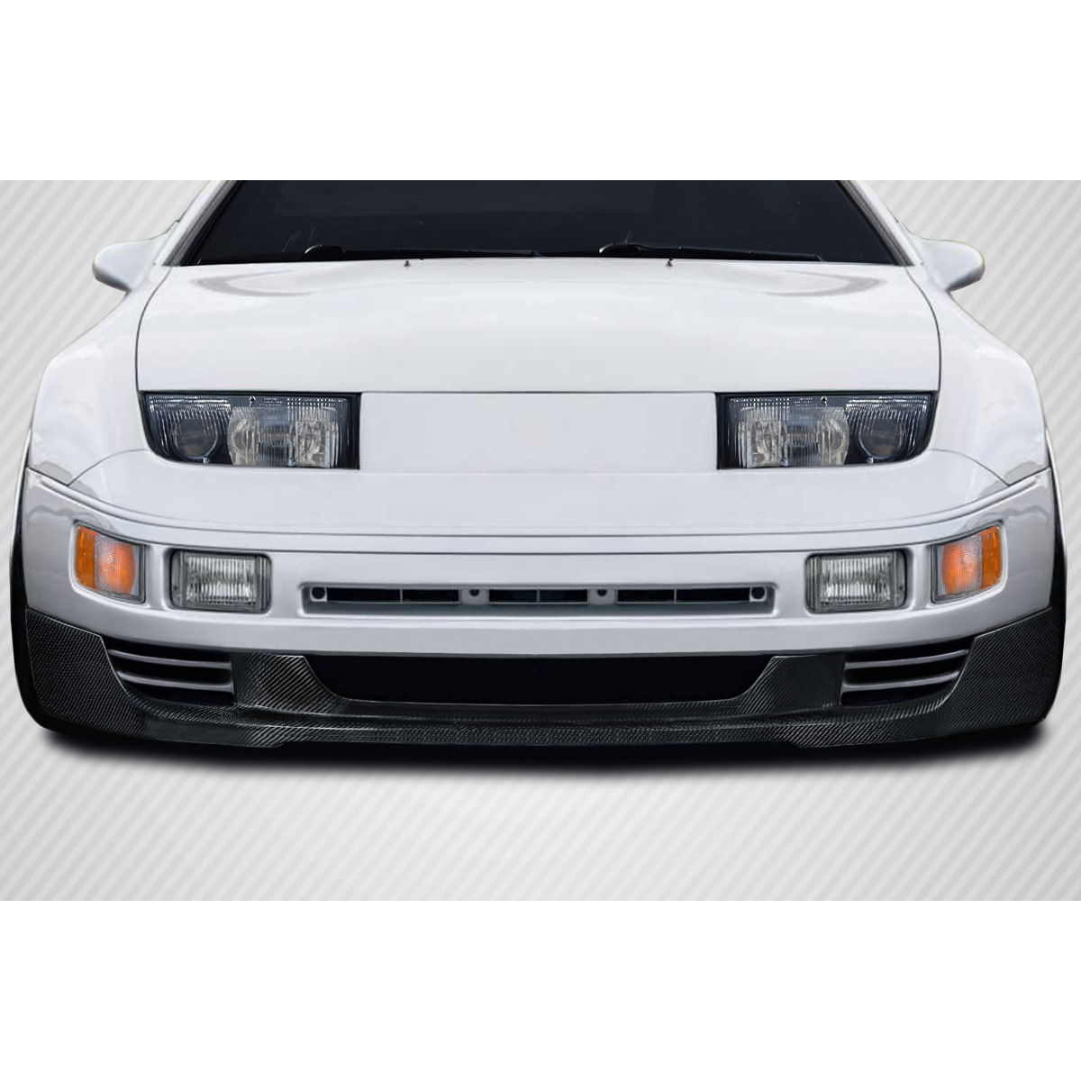 Modify your Nissan 300ZX 1990 with our Exterior/Front Bumpers or Lips - Front view of vehicle at zero degrees angle