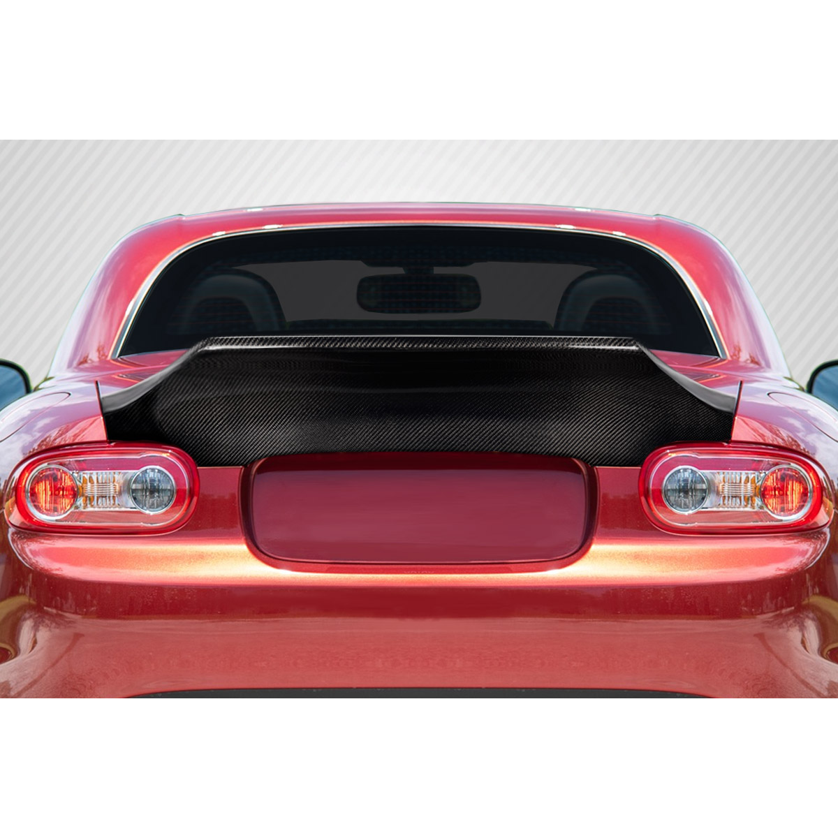 Modify your Mazda Miata 2006 with our Exterior/Other Exterior - Rear view showing high kick spoiler at rear angle