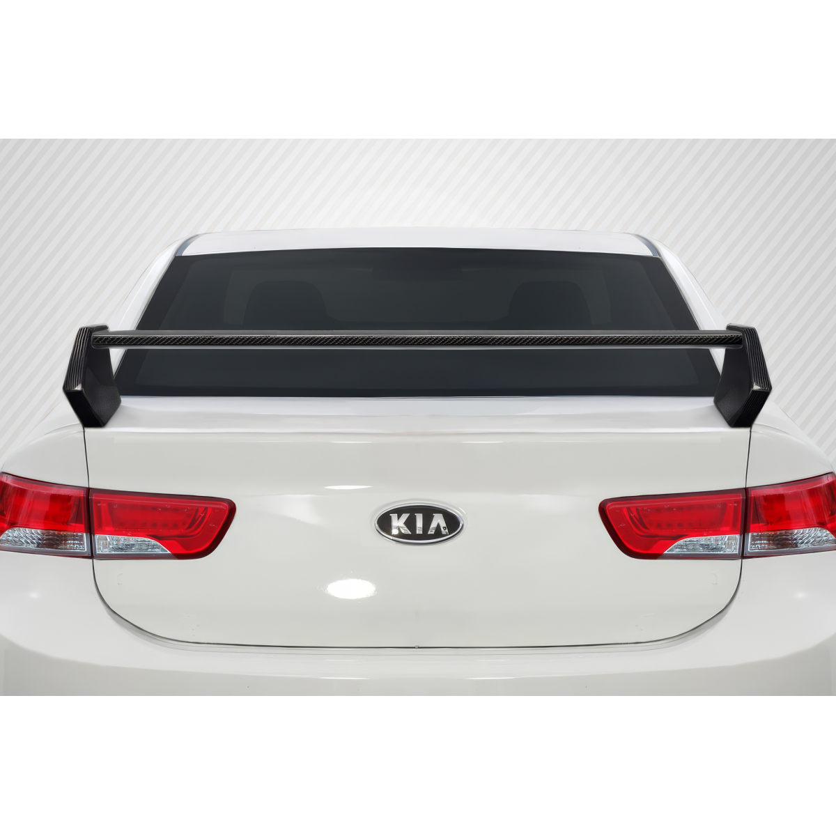 Modify your KIA Forte 2010 with our Exterior/Wings - Rear view angled above the vehicle