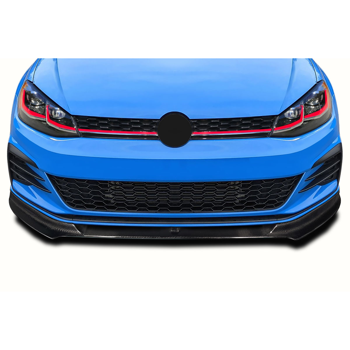 Modify your Volkswagen Golf 2015 with our Exterior/Front Bumpers or Lips - Front view angle of a car part