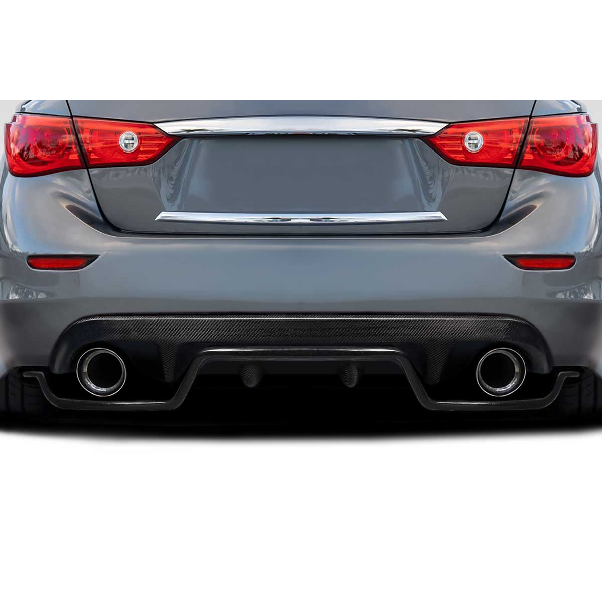 Modify your Infiniti Q50 2014 with our Exterior/Diffusers - The image shows a rear view at a straight angle
