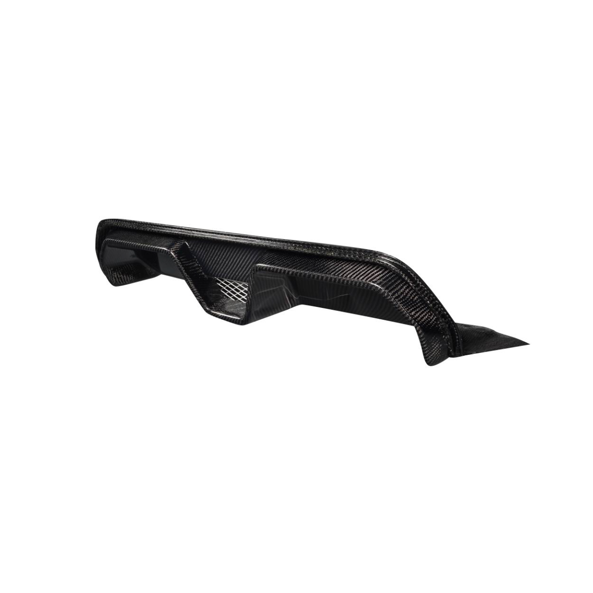 Modify your BMW M5 2018 with our Exterior/Diffusers - Side profile view of carbon fiber rear diffuser