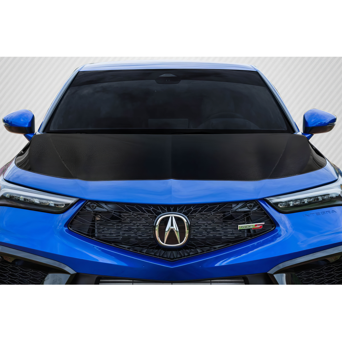 Modify your Acura Integra 2022 with our Exterior/Hoods - Front view of hood at eye level angle