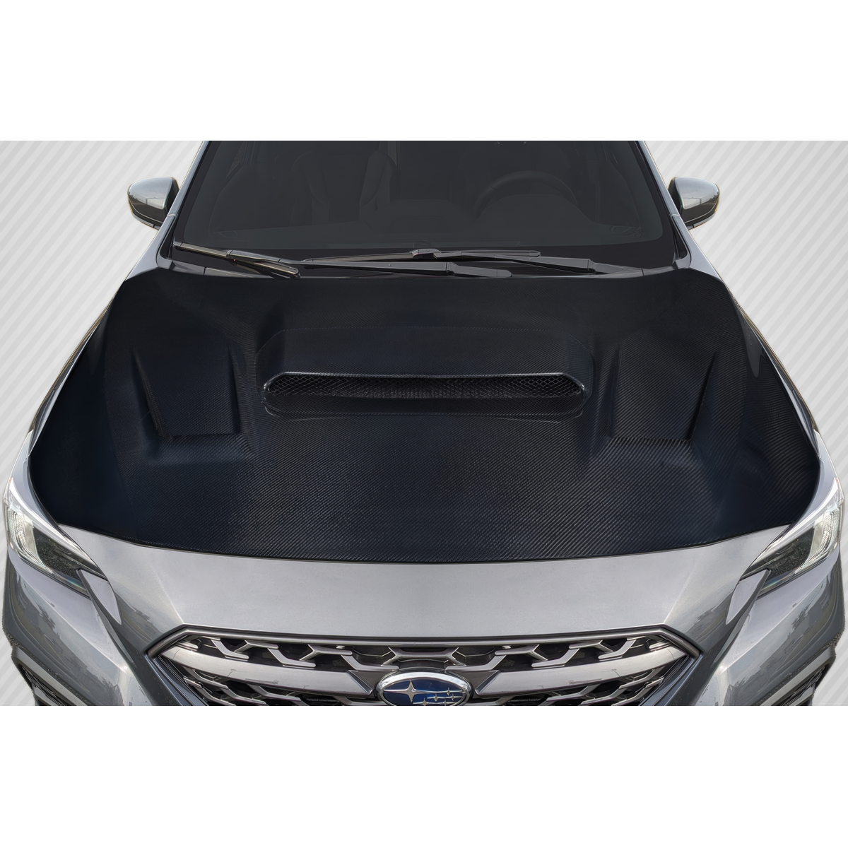 Modify your Subaru WRX 2022 with our Exterior/Hoods - Top view of Subaru WRX hood at slight angle