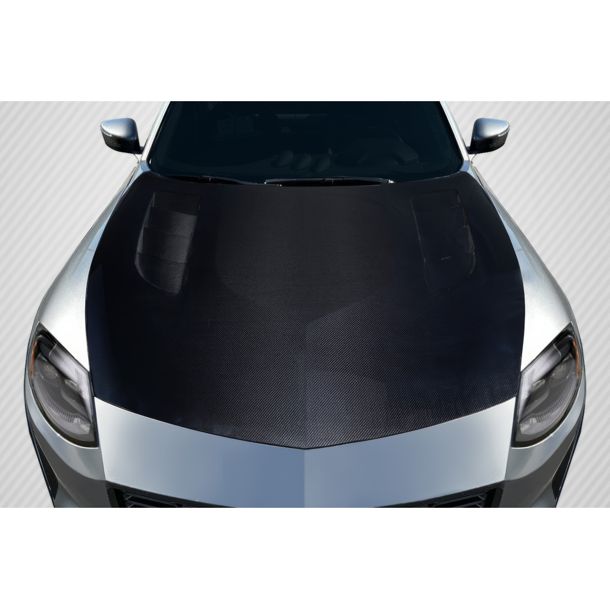 Modify your Nissan Z 2023 with our Exterior/Hoods - Top down view of the hood at a slight angle