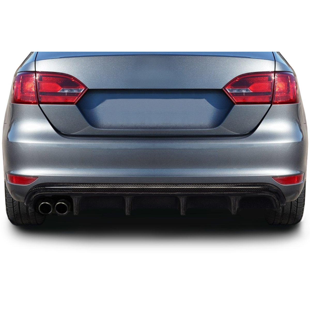 Modify your Volkswagen Jetta 2011 with our Exterior/Diffusers - Rear angle of vehicle showcasing diffuser part