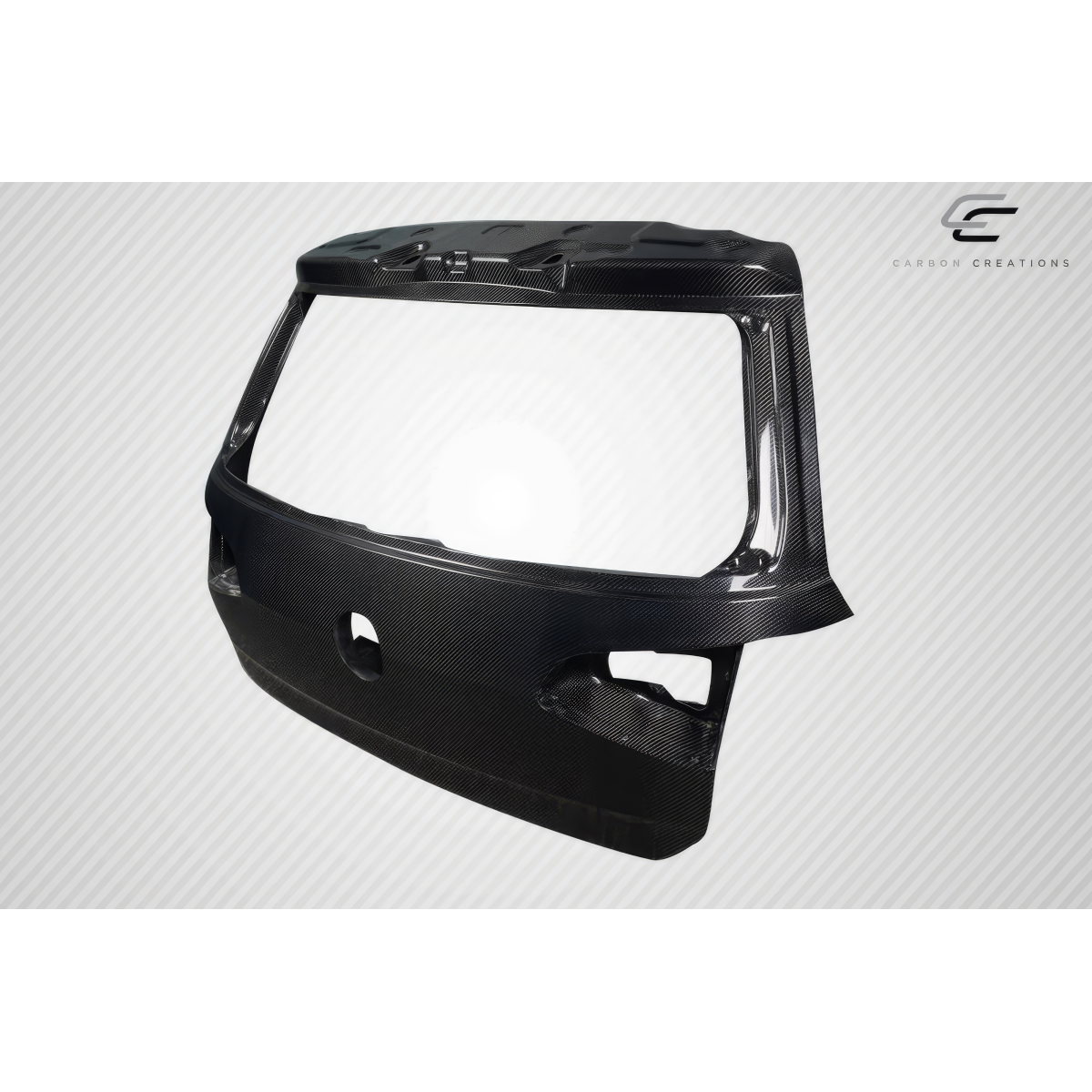 Modify your Volkswagen Golf 2015 with our Exterior/Trunks - Angled view of carbon fiber trunk part