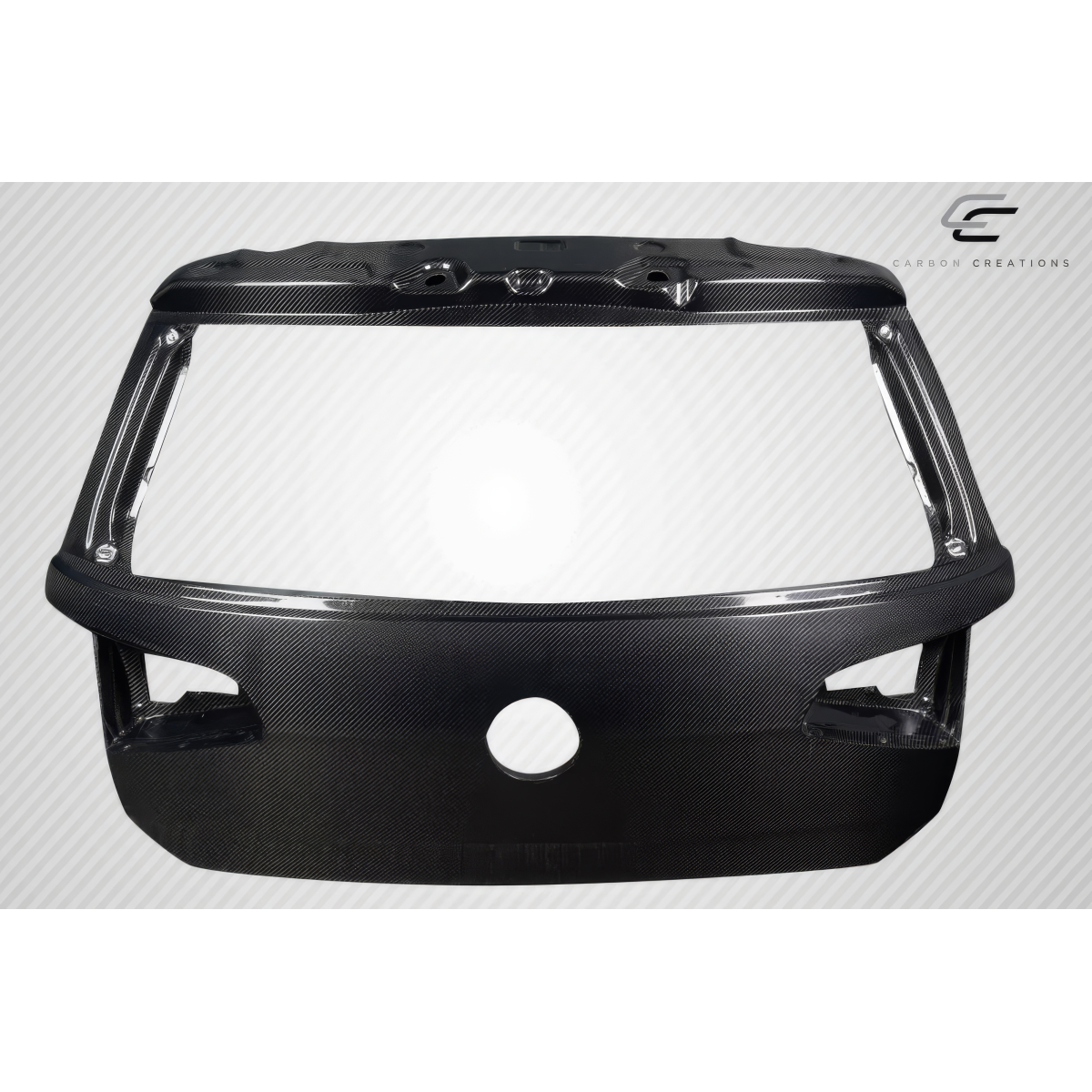 Modify your Volkswagen Golf 2015 with our Exterior/Trunks - Front view of carbon fiber trunk panel