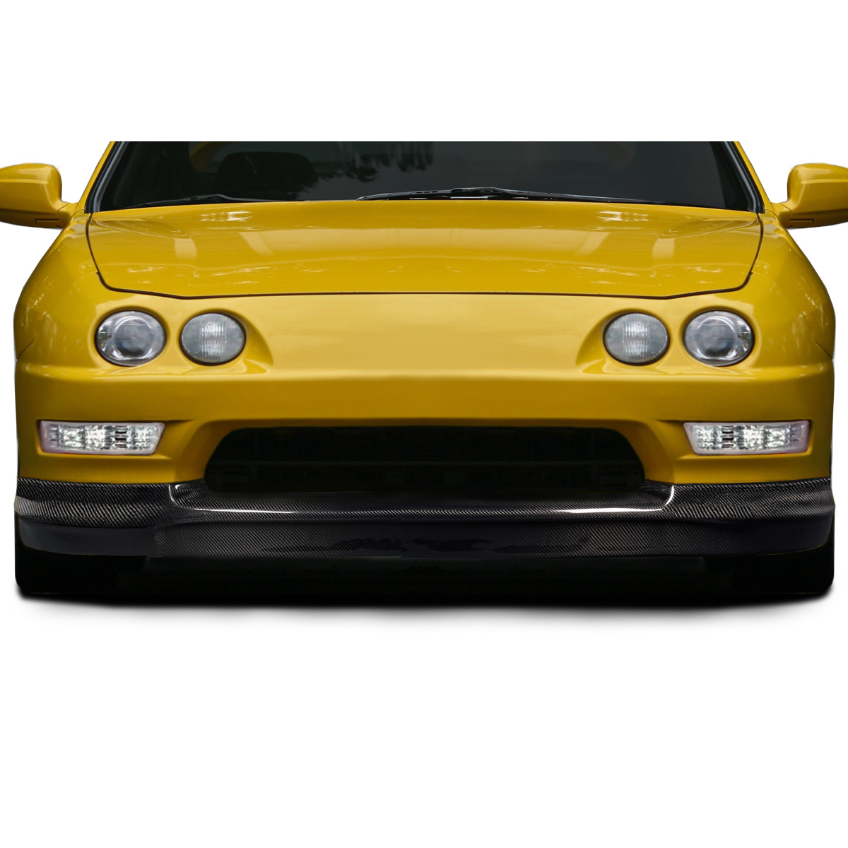 Modify your Acura Integra 1998 with our Exterior/Front Lips - Front view of carbon fiber front lip installed