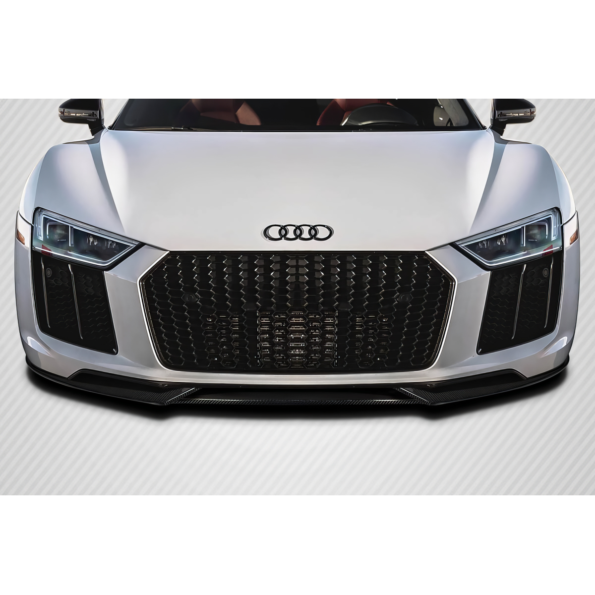 Modify your Audi R8 2017 with our Exterior/Front Bumpers or Lips - Front view with slightly angled perspective