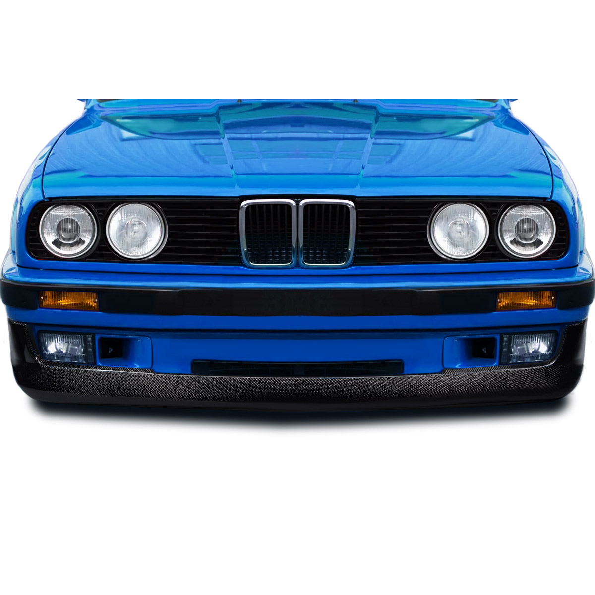 Modify your BMW 3-Series 1984 with our Exterior/Front Lips - Front view of the vehicle head-on