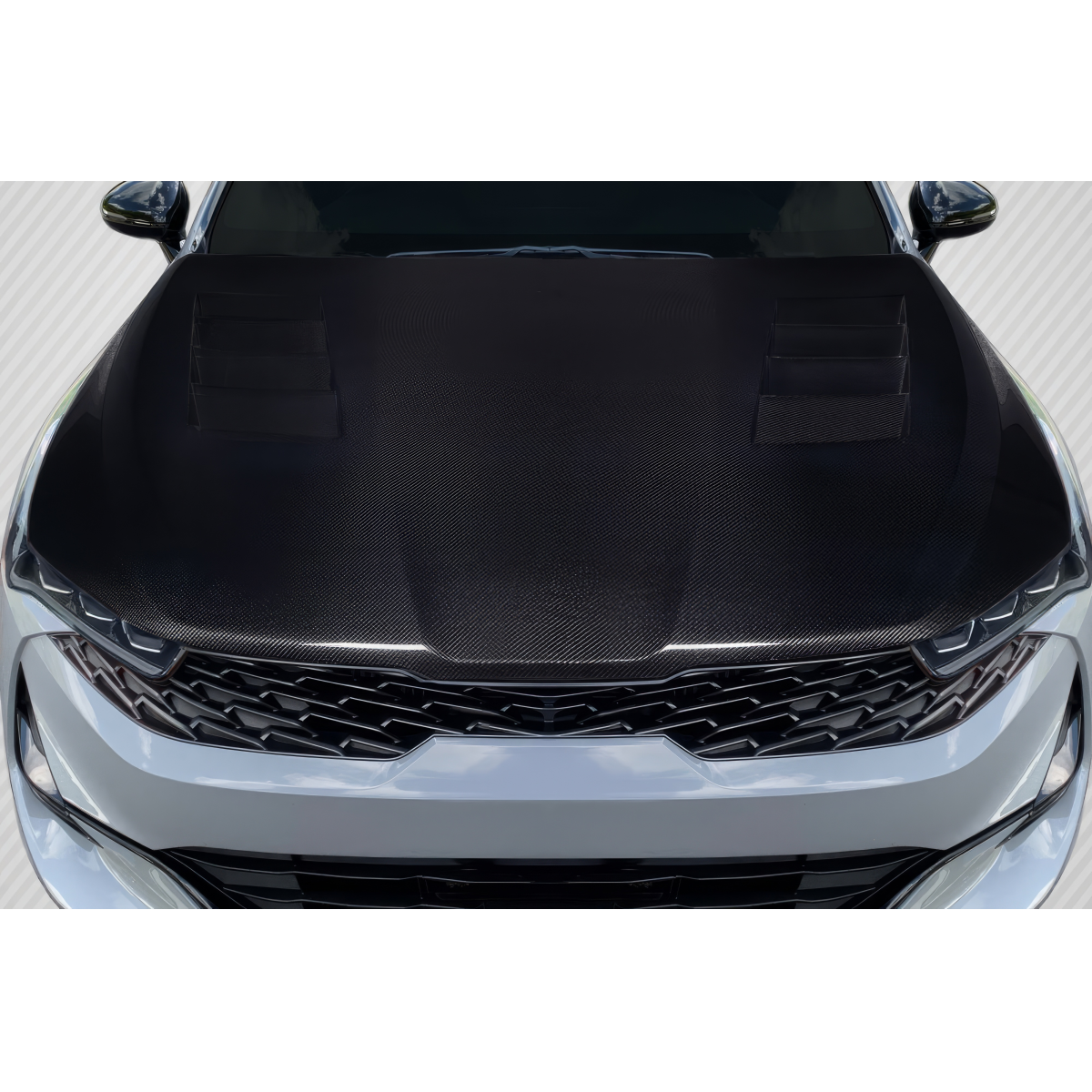 Modify your KIA K5 2021 with our Exterior/Hoods - Top down view of the vehicle hood