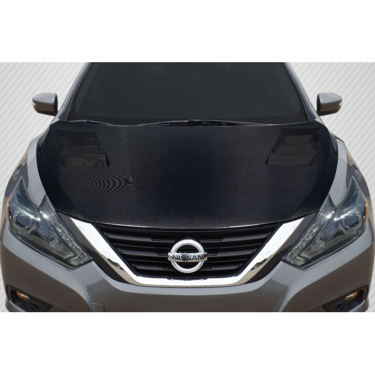 Modify your Nissan Altima 2016 with our Exterior/Hoods - Top down view of carbon fiber hood