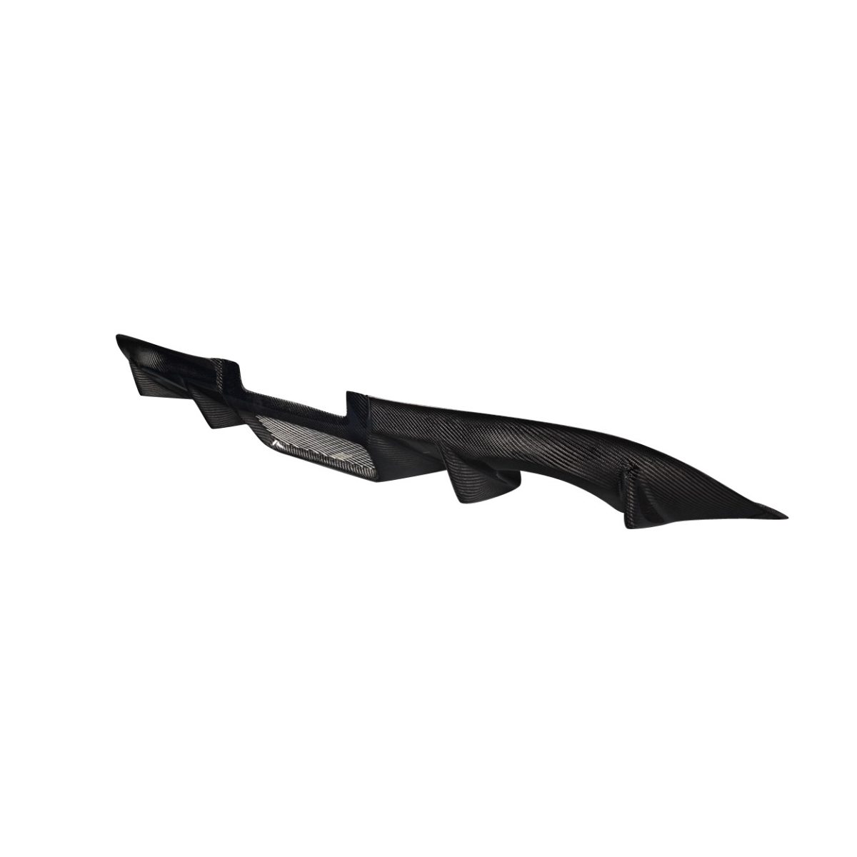 Modify your Infiniti G37 2008 with our Exterior/Diffusers - Side view angled left showcasing carbon fiber texture