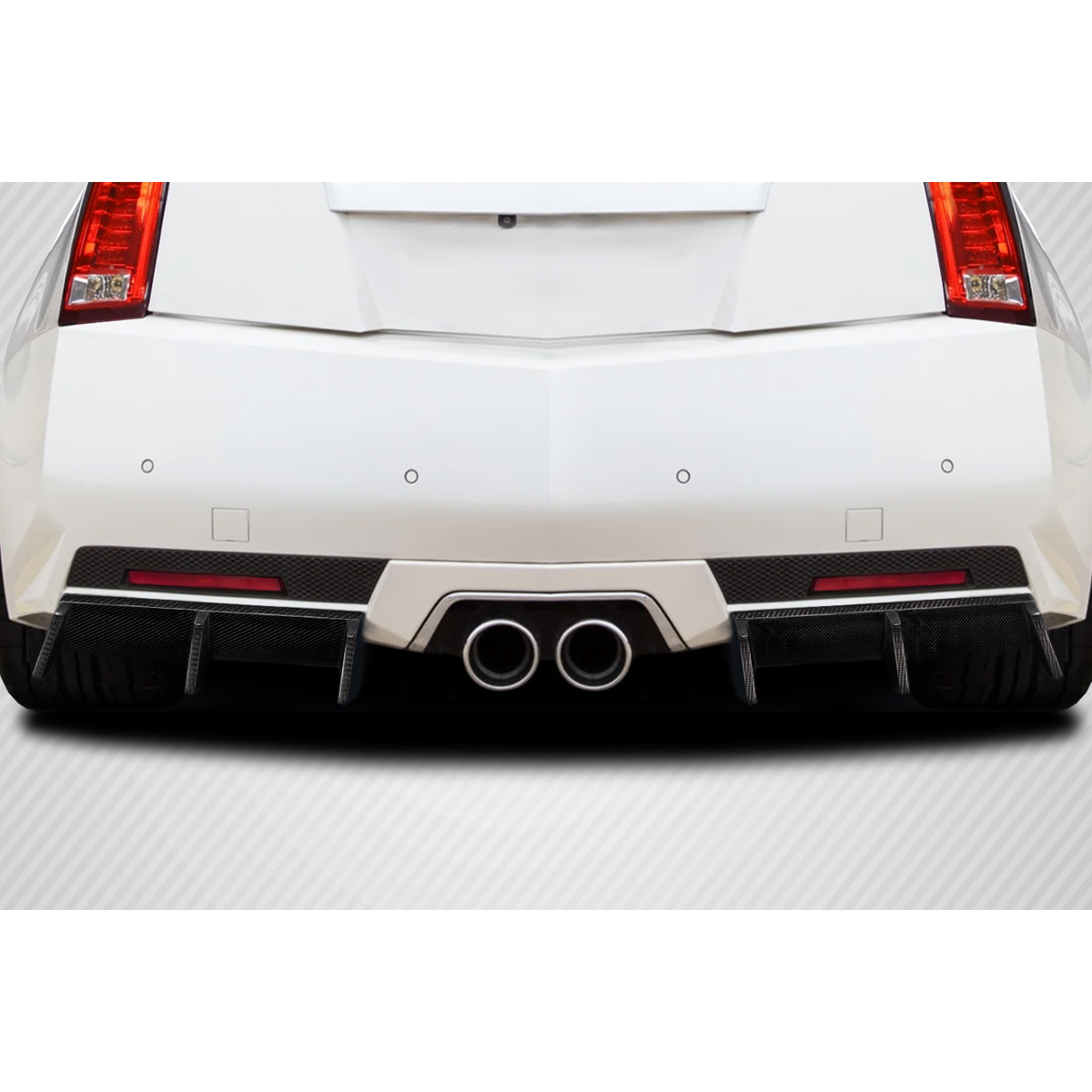 Modify your Cadillac CTS 2011 with our Exterior/Diffusers - Rear view angle of a car part