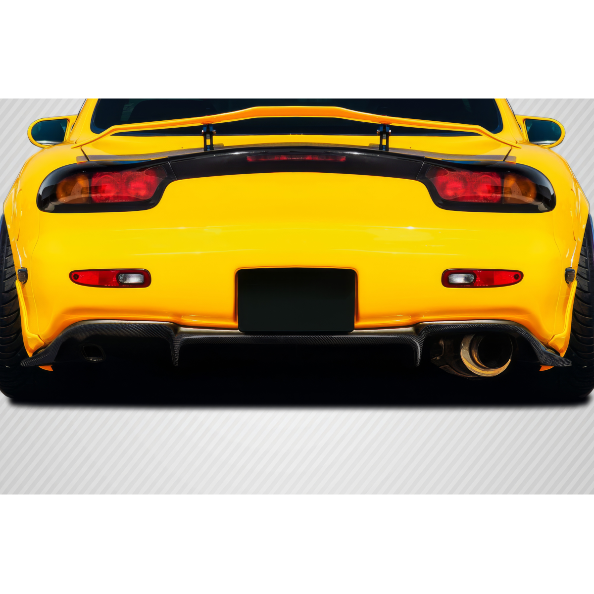 Modify your Mazda RX-7 1993 with our Exterior/Diffusers - Rear view at a slight low angle of the vehicle