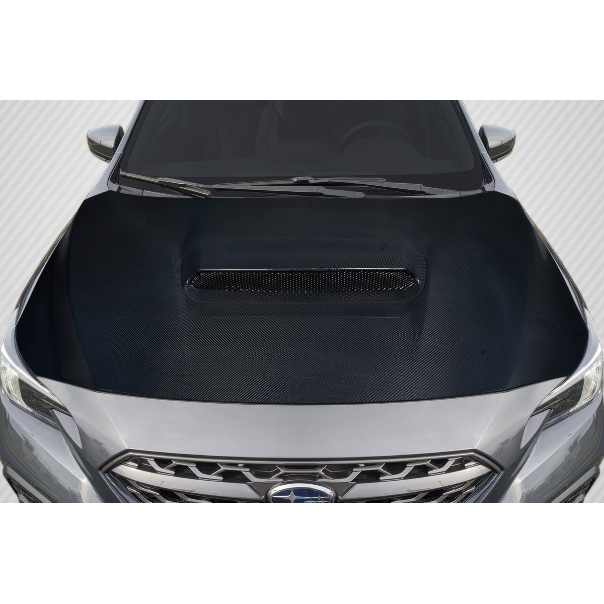 Modify your Subaru WRX 2022 with our Exterior/Hoods - Top down view of hood at slight angle