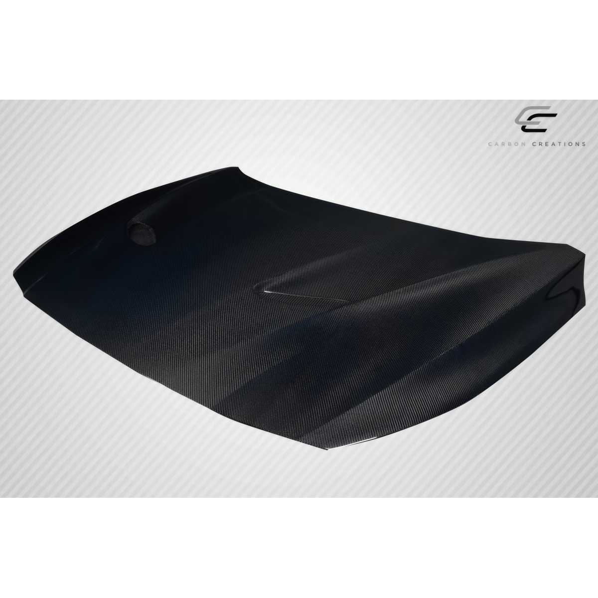 Modify your Nissan Altima 2019 with our Exterior/Hoods - Top angle view of carbon fiber hood