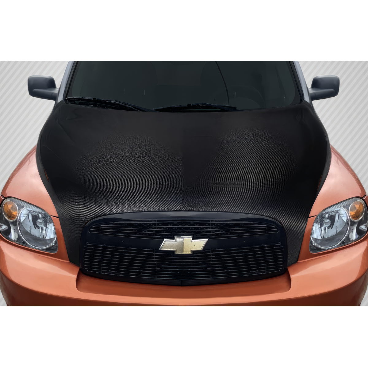 Modify your Chevrolet HHR 2006 with our Exterior/Hoods - Front view of a Chevrolet HHR at eye level