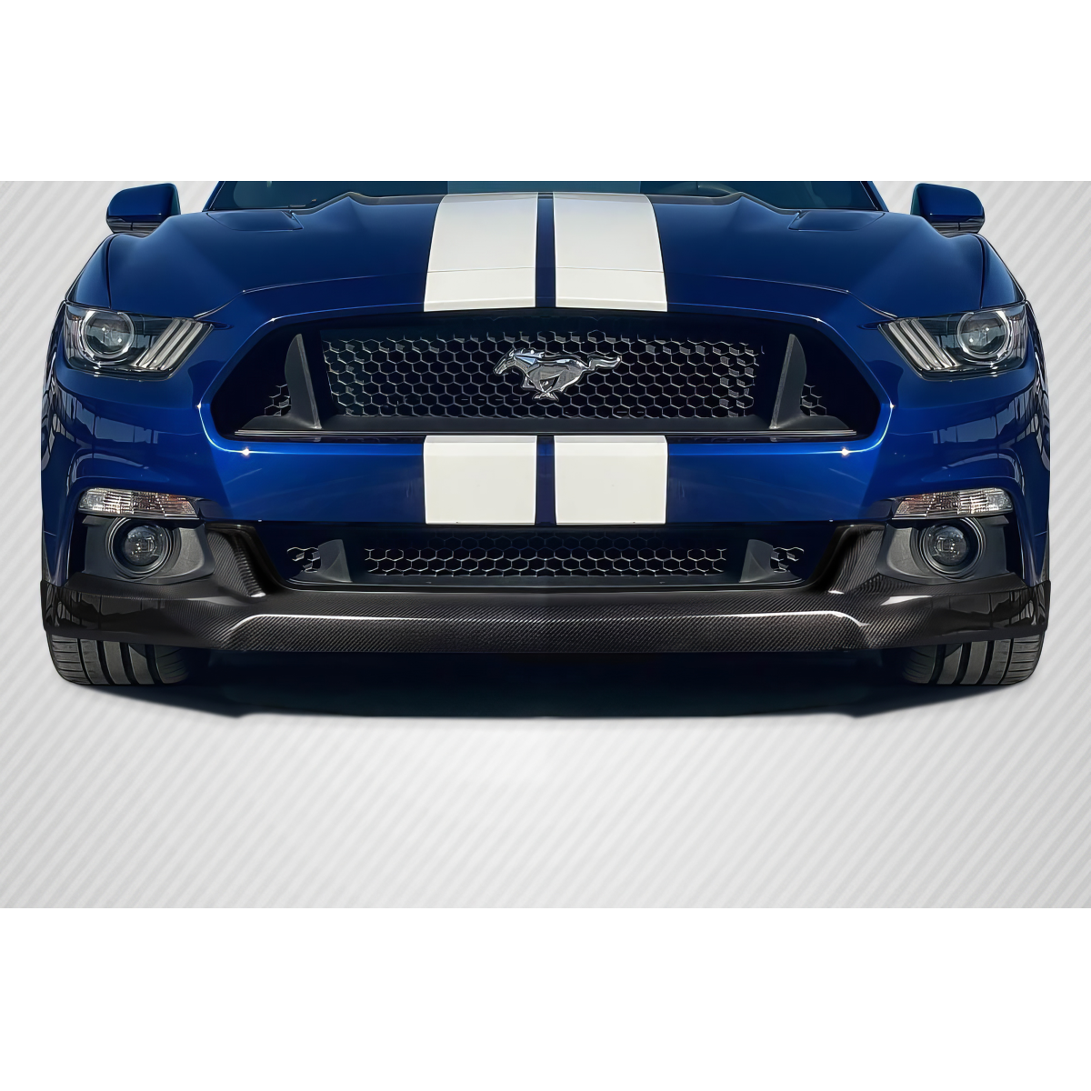 Modify your Ford Mustang 2015 with our Exterior/Front Bumpers or Lips - Front view of vehicle at eye level angle