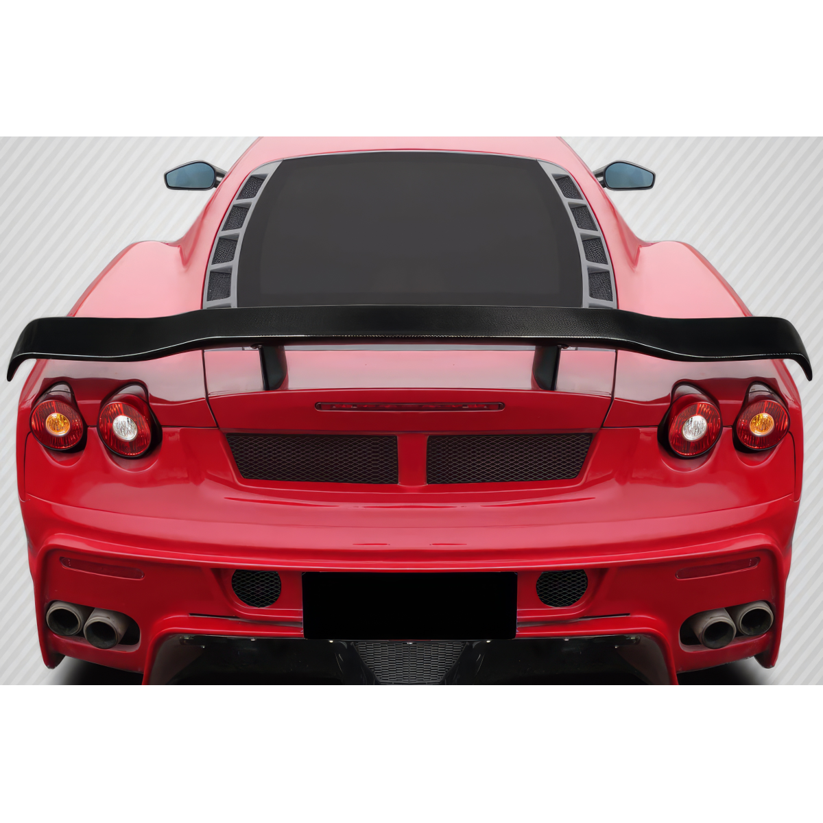 Modify your Ferrari 430 2005 with our Exterior/Wings - Rear angle showing carbon fiber rear wing