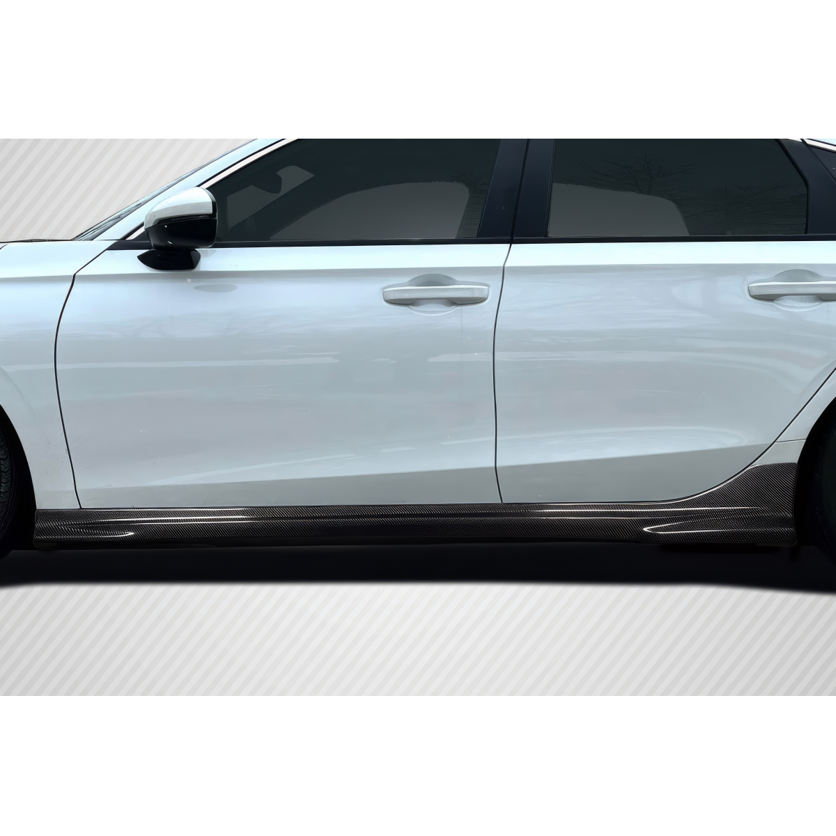 Modify your Honda Civic 2022 with our Exterior/Side Skirts - Side view of vehicle showing side skirts